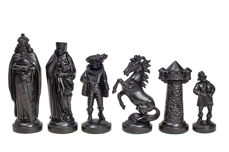 Diseño MEDIEVAL, crema / negro, fondo de fieltro - 601c65ace0d72ef95c4946515604bcc3