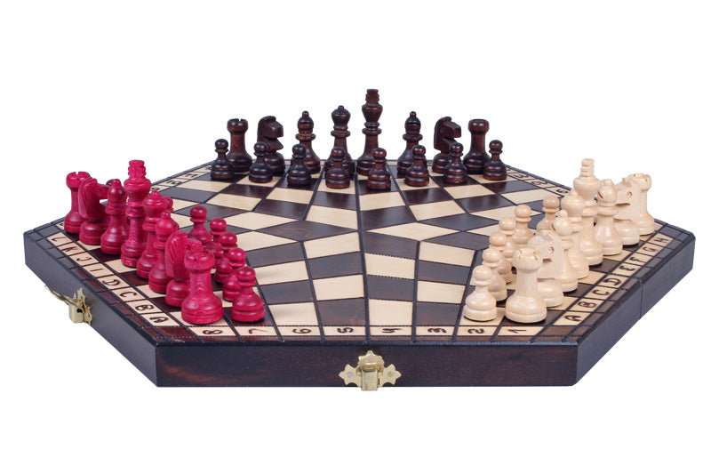 Ajedrez para tres jugadores - tamaño mediano (tablero hexagonal de 20 cm de lado) - Ajedrez para tres jugadores - tamaño mediano (tablero hexagonal de 20 cm de lado)