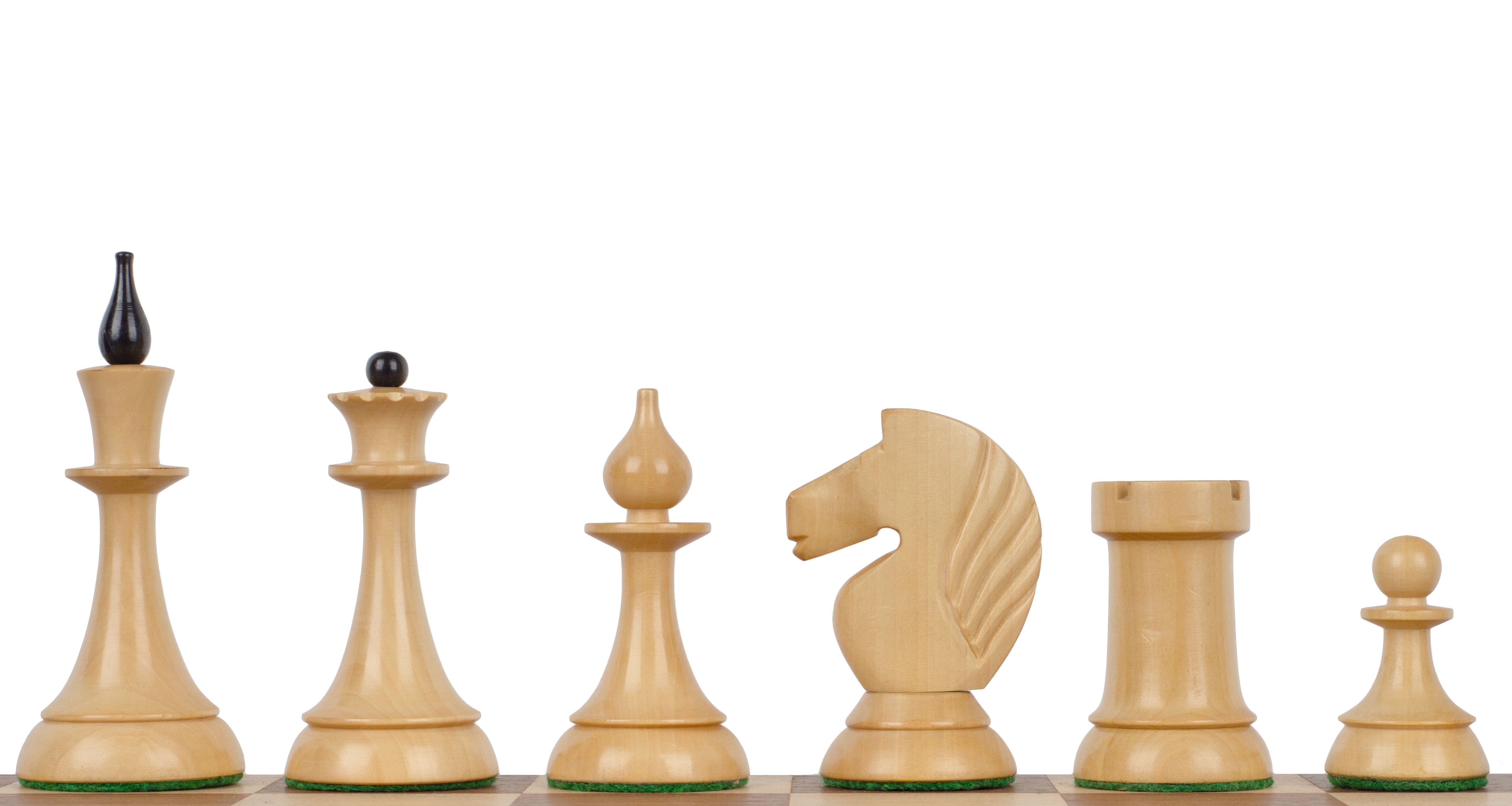 Figuras de ajedrez Gambito de Dama 1957 Boj de ébano 4 pulgadas - 38719dba5e285e1fd9aef9222dce7490