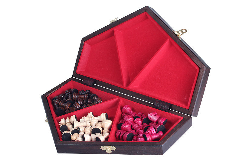Ajedrez para tres jugadores - tamaño mediano (tablero hexagonal de 20 cm de lado) - Ajedrez para tres jugadores - tamaño mediano (tablero hexagonal de 20 cm de lado)