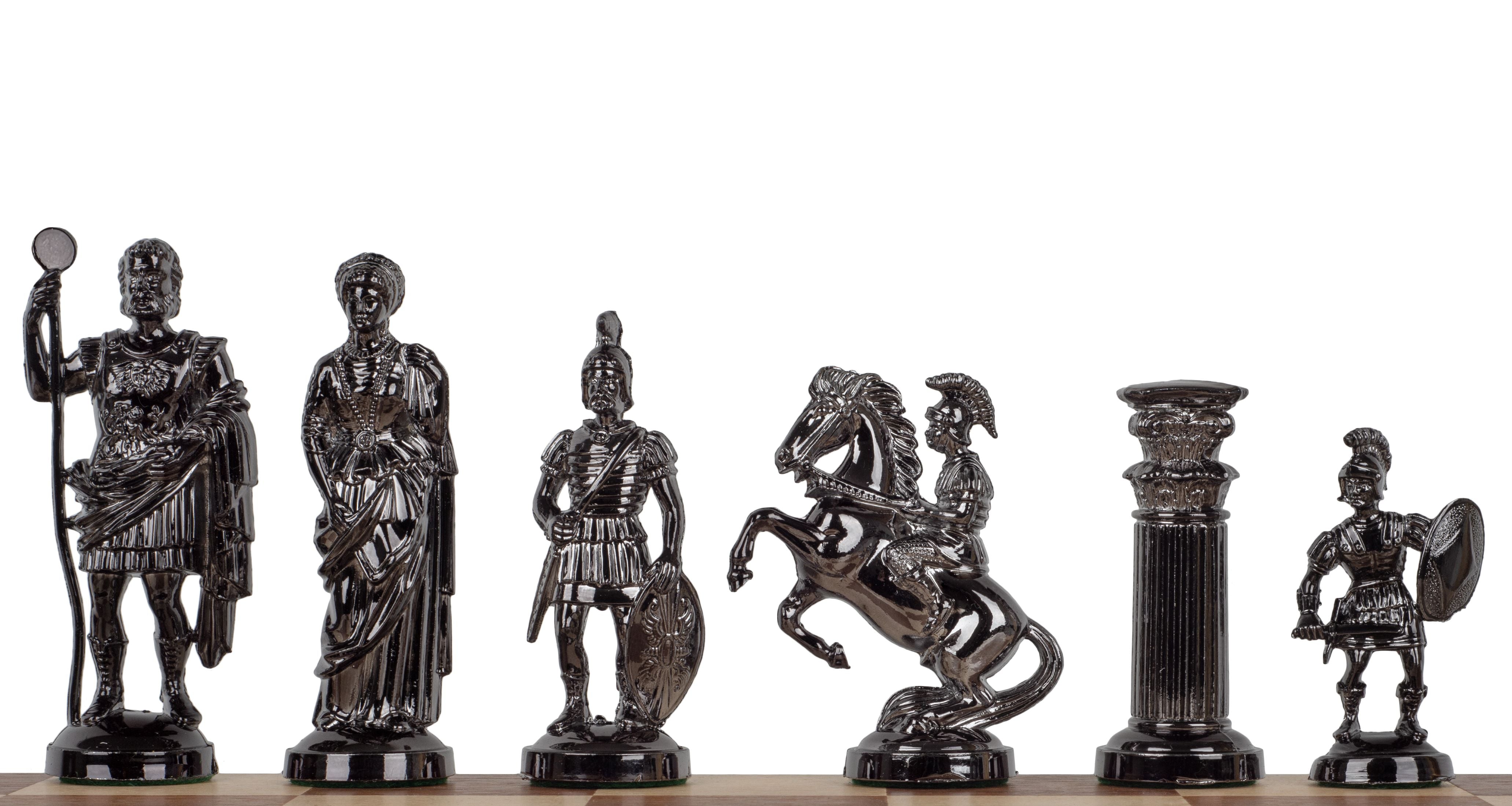 Piezas de ajedrez ROMAN doradas/marrones, metálicas/ponderadas - 1e2f952b293a4a087525936abe7b727c