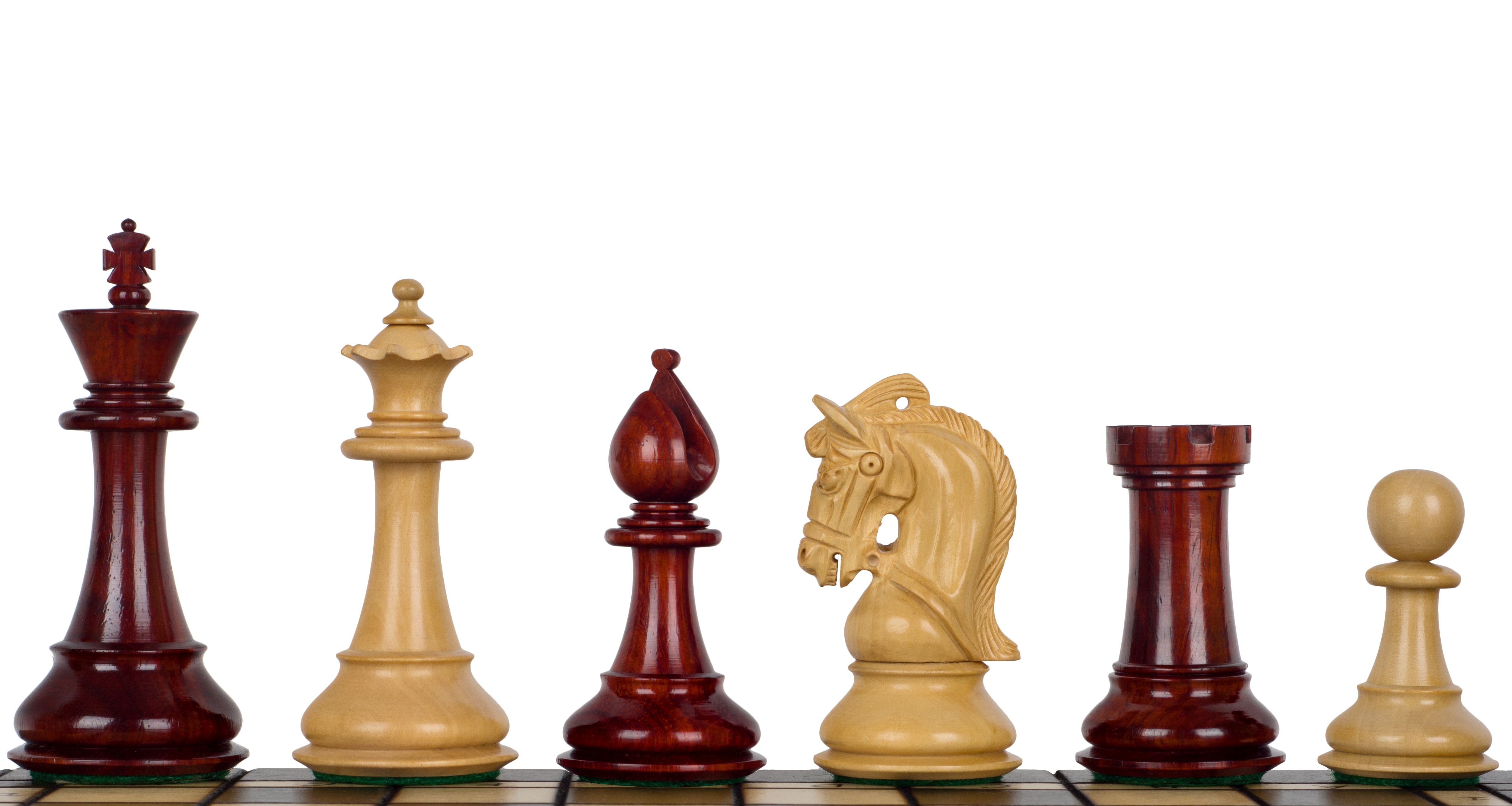 Figuras de ajedrez corintias de madera roja de 4,25 - 0868f0ada08a4a28641612d36acb13c2