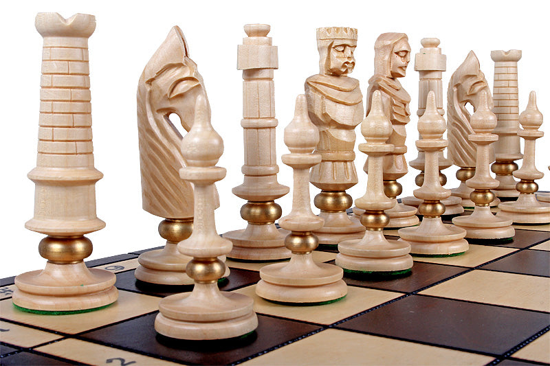 Juego de ajedrez exclusivo «ROYAL LUX» (62 x 61,5 cm) - madera y latón - Juego de ajedrez exclusivo «ROYAL LUX» (62 x 61,5 cm) - madera y latón