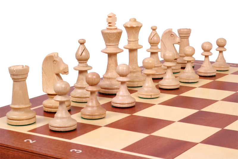 Juego de ajedrez de competición n.º 5 con incrustaciones (48 x 48 cm) - Juego de ajedrez PROFESIONAL - Juego de ajedrez de competición n.º 5 con incrustaciones (48 x 48 cm) - Juego de ajedrez PROFESIONAL