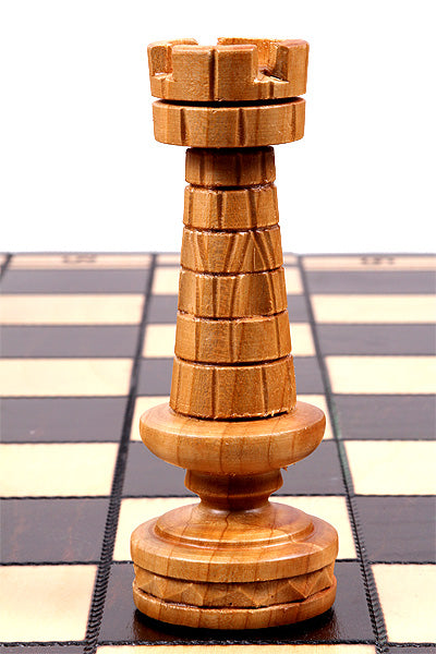 AJEDREZ DE MADERA DE GRANDES DIMENSIONES «CÉSAR» (59 x 59 cm) - tallado a mano - AJEDREZ DE MADERA DE GRANDES DIMENSIONES «CÉSAR» (59 x 59 cm) - tallado a mano