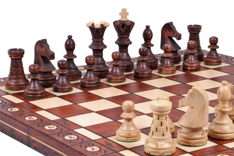 Juego de ajedrez de lujo AMBASADOR - grande (54 x 54 cm) - Juego de ajedrez de lujo AMBASADOR - grande (54 x 54 cm)