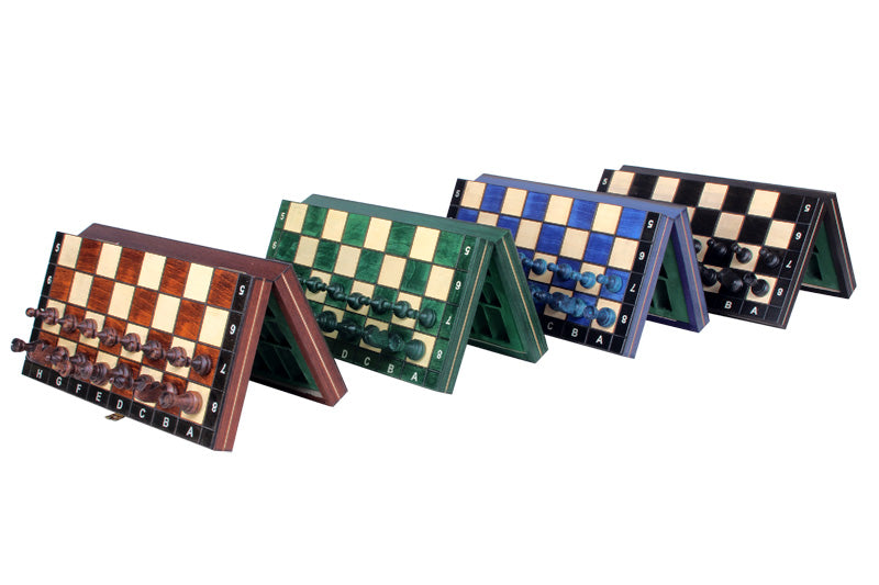 AJEDREZ MAGNÉTICO DE MADERA - AZUL - AJEDREZ MAGNÉTICO DE MADERA - AZUL