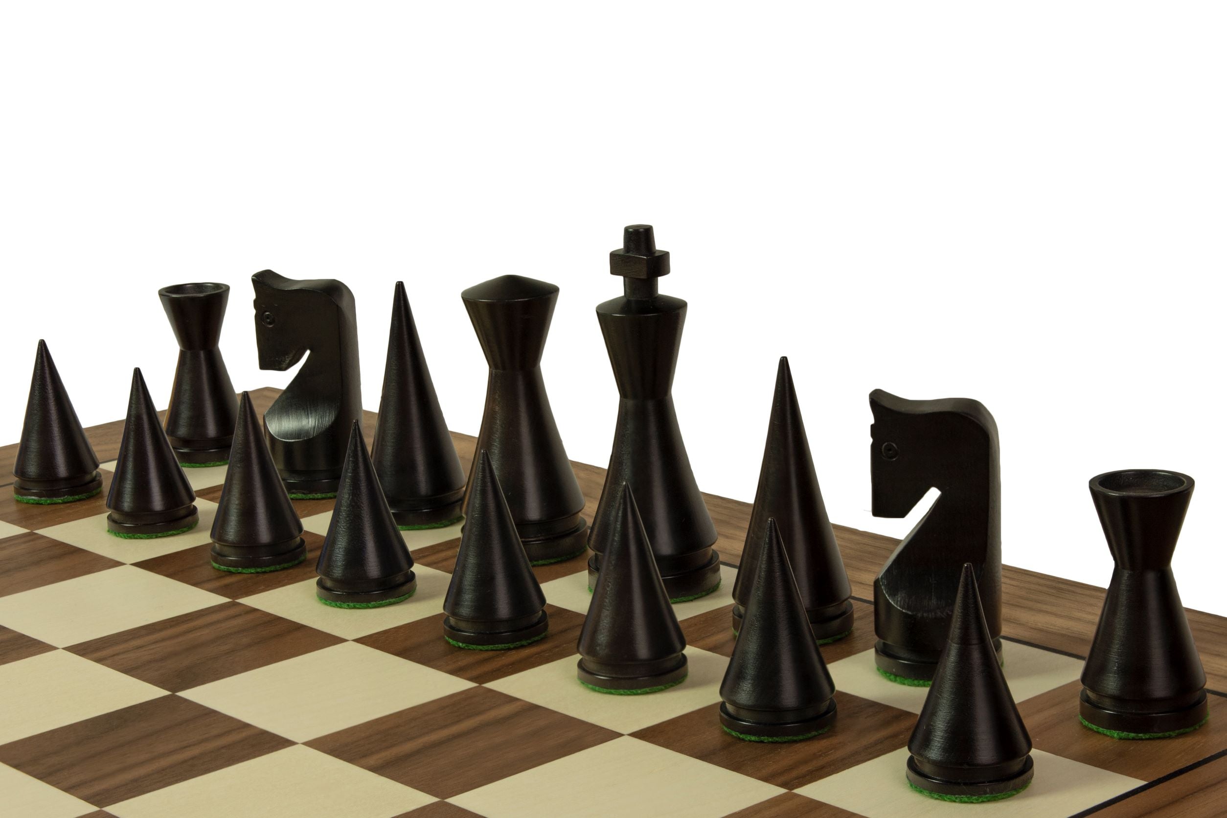 Tablero de ajedrez nº 5+ con marco negro (sin descripción) nogal/arce (marquetería) - Exclusivo - a96cc6f4f28db264592a80bc5d383c81