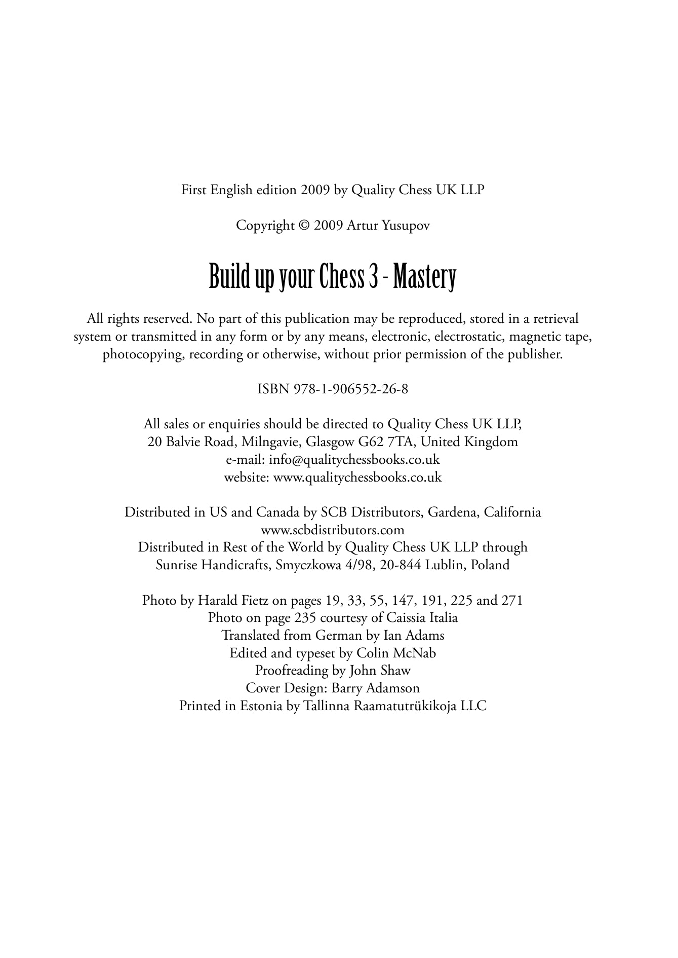 Build up your Chess 3 Mastery (hardcover) by Artur Yusupov - Build up your Chess 3 Mastery (hardcover) by Artur Yusupov
