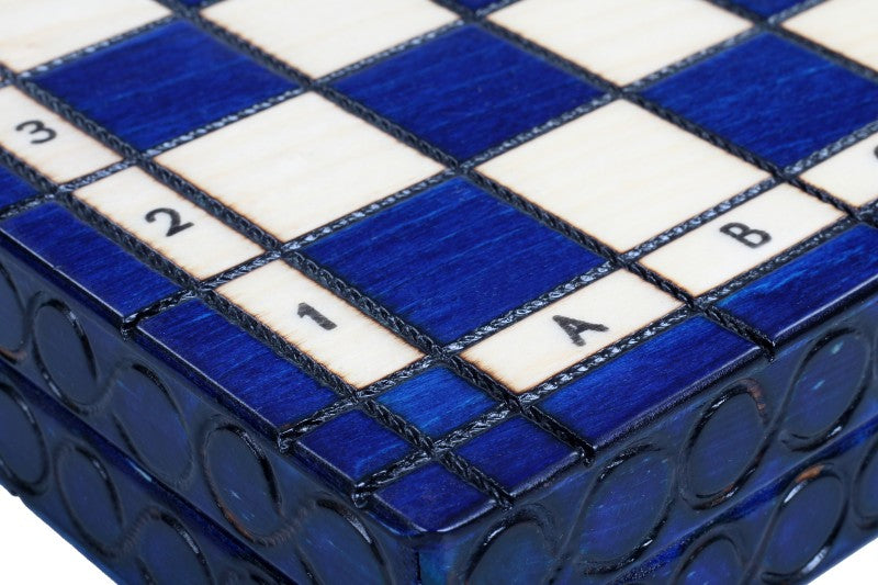 AJEDREZ REAL PEQUEÑO, color azul (28,5 x 28 cm) - AJEDREZ REAL PEQUEÑO, color azul (28,5 x 28 cm)