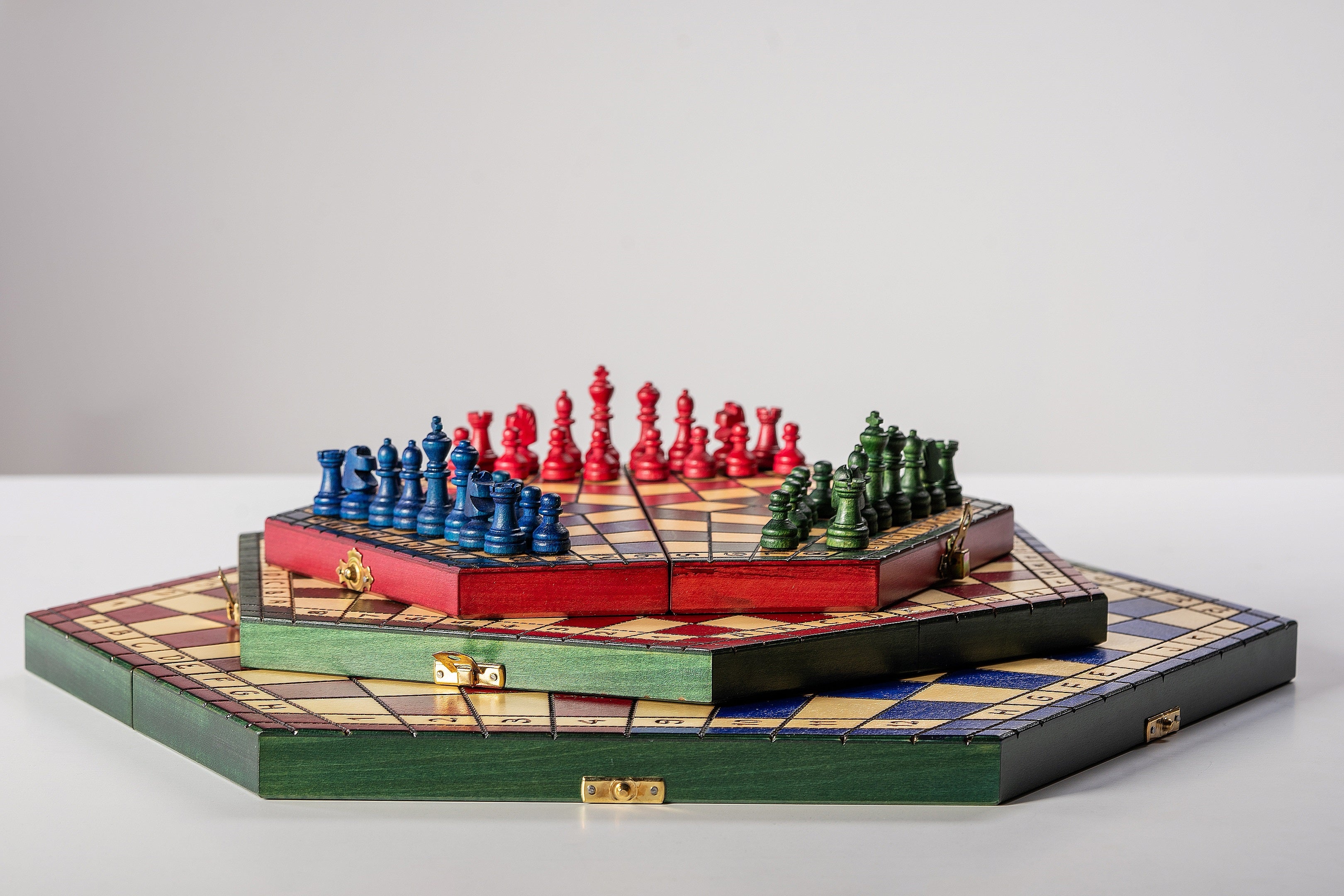 Ajedrez para tres jugadores - mediano (tricolor) - Ajedrez para tres jugadores - mediano (tricolor)