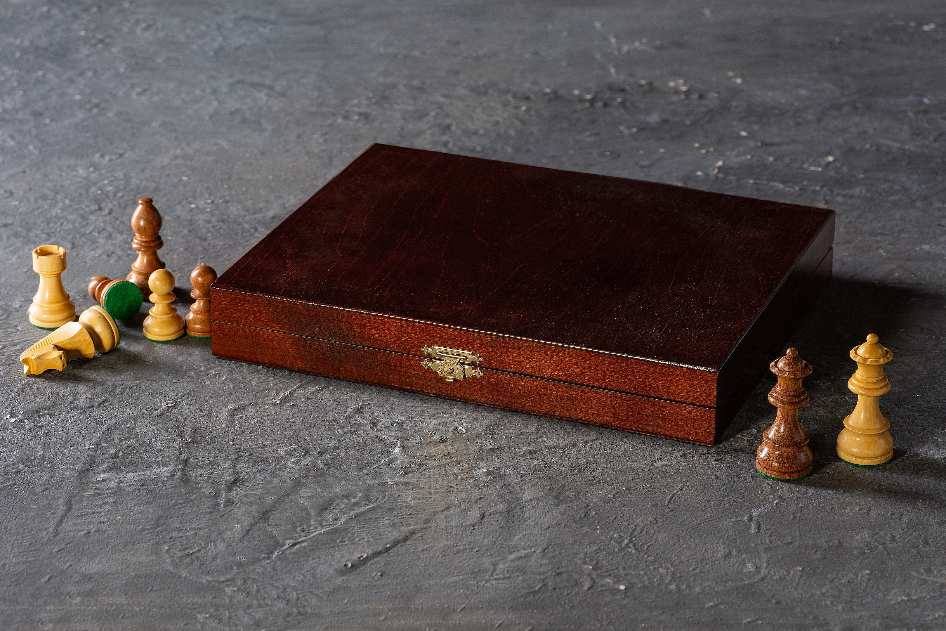 Caja de madera Lux Brown para piezas n.º 5 - Caja de madera Lux Brown para piezas n.º 5