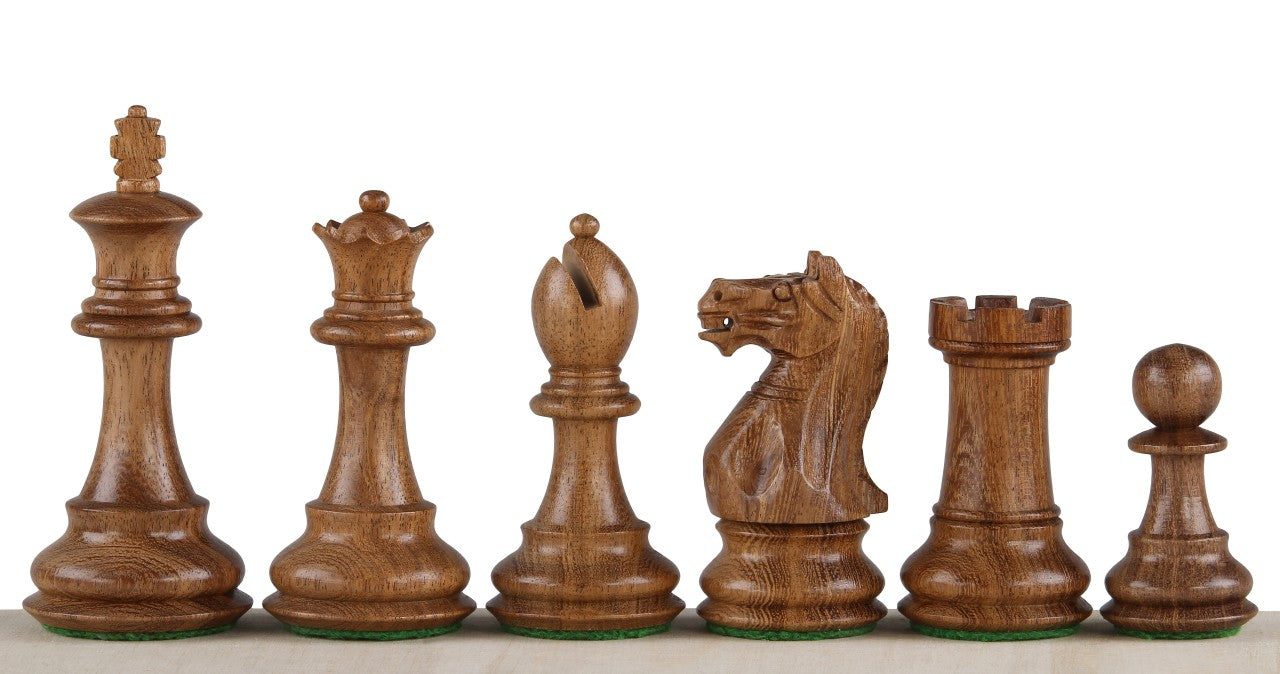 piezas de ajedrez Oxford Acacia/Bois de buis, 3,75 pulgadas - piezas de ajedrez Oxford Acacia/Bois de buis, 3,75 pulgadas