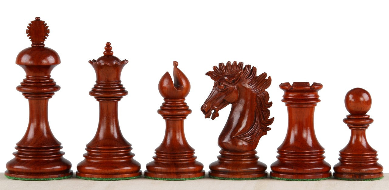 piezas de ajedrez Sunrise de madera roja de 4 pulgadas - piezas de ajedrez Sunrise de madera roja de 4 pulgadas