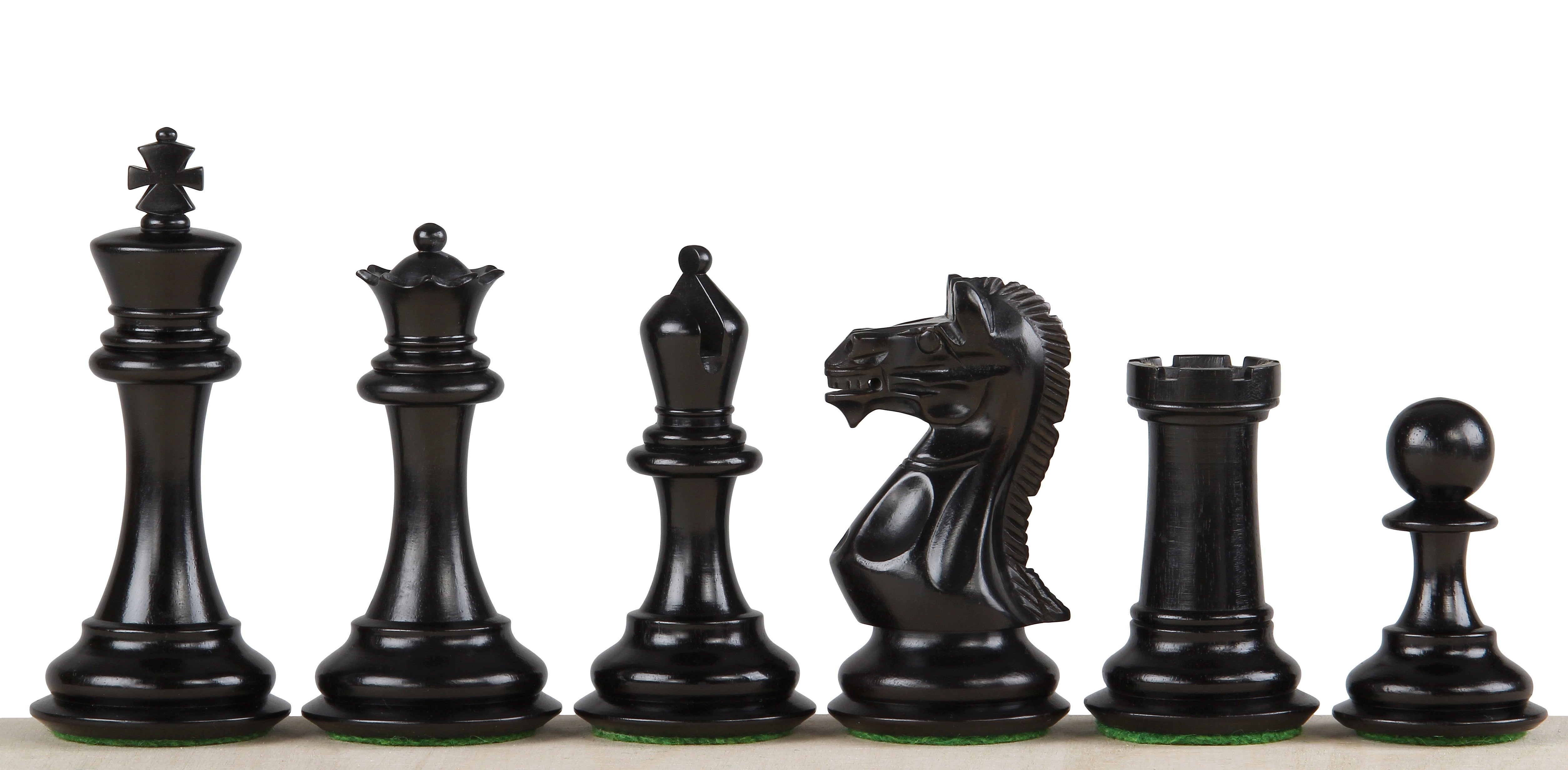 Figuras de ajedrez Potish Head de ébano de 3,75 pulgadas - c78d93e16bbc986190847389cdc7fa59