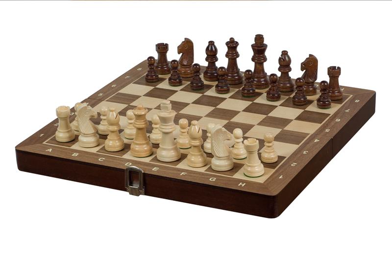 Juego de ajedrez de competición Sunrise Exclusive n.º 3: tablero de 30 x 30 cm, nogal (Walnut) - Juego de ajedrez de competición Sunrise Exclusive n.º 3: tablero de 30 x 30 cm, nogal (Walnut)