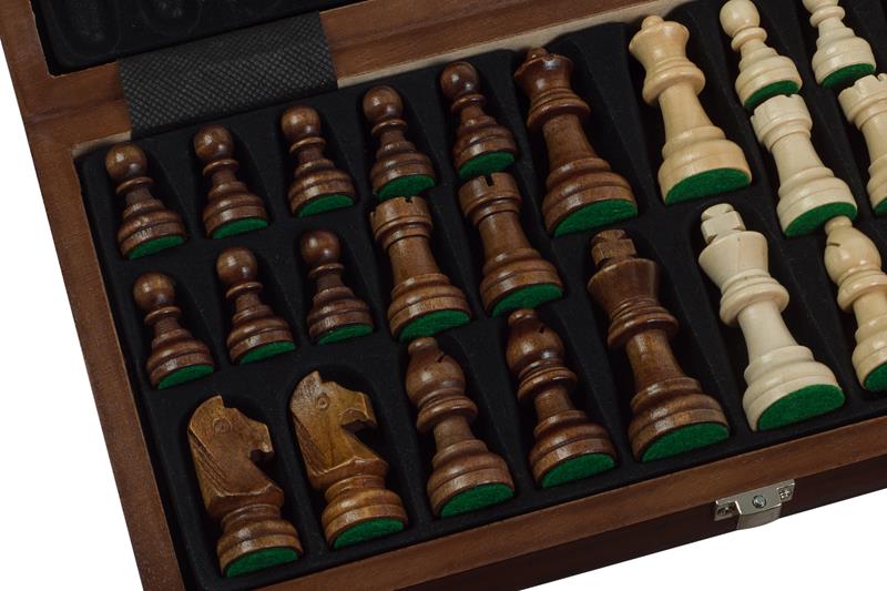 Juego de ajedrez de competición Sunrise Exclusive n.º 3: tablero de 30 x 30 cm, nogal (Walnut) - Juego de ajedrez de competición Sunrise Exclusive n.º 3: tablero de 30 x 30 cm, nogal (Walnut)