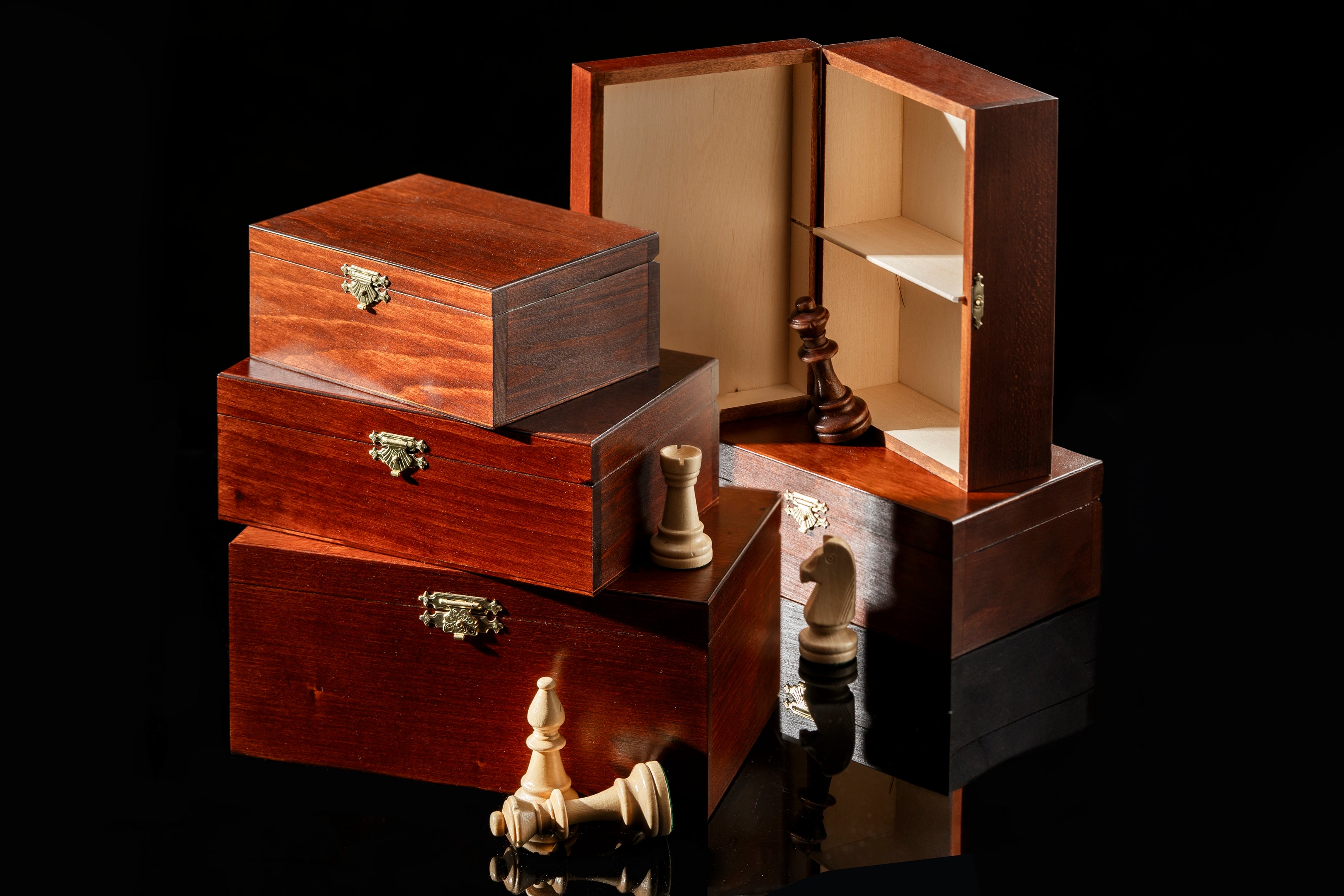 STAUNTON No 7 Caja de madera (oscura) - 0efa874b870dca3ecd7ac3ac20f73de4