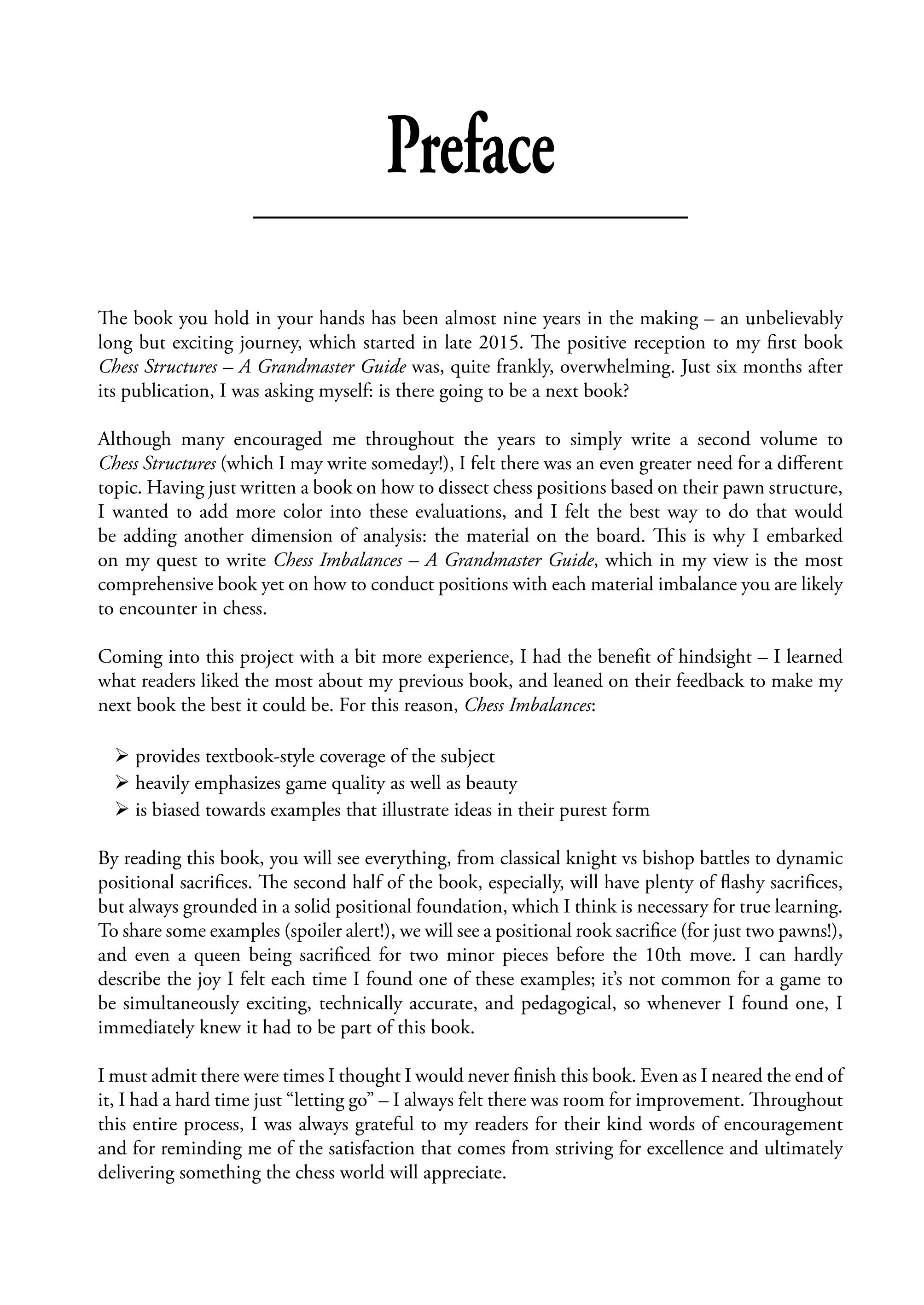 Chess Imbalances - a GM Guide by Mauricio Flores Rios (hardcover) - 2aed2beab2ada0854ae3cacf71d3e321