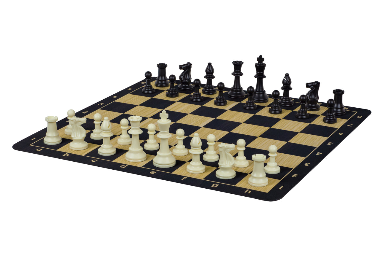 Tablero de ajedrez enrollable nº 6 (51 cm), parte inferior antideslizante NEGRO - Tablero de ajedrez enrollable nº 6 (51 cm), parte inferior antideslizante NEGRO