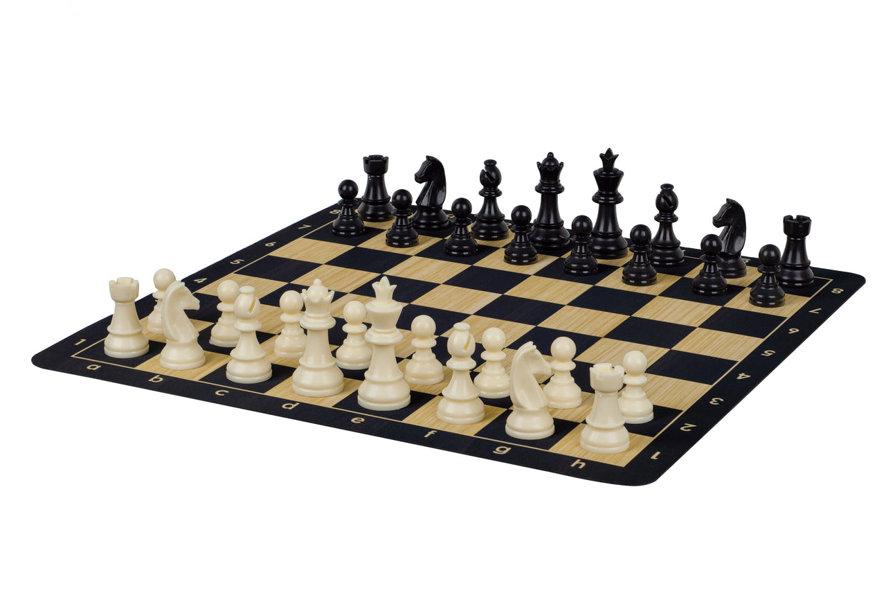 Tablero de ajedrez enrollable nº 6 (51 cm), parte inferior antideslizante NEGRO - Tablero de ajedrez enrollable nº 6 (51 cm), parte inferior antideslizante NEGRO
