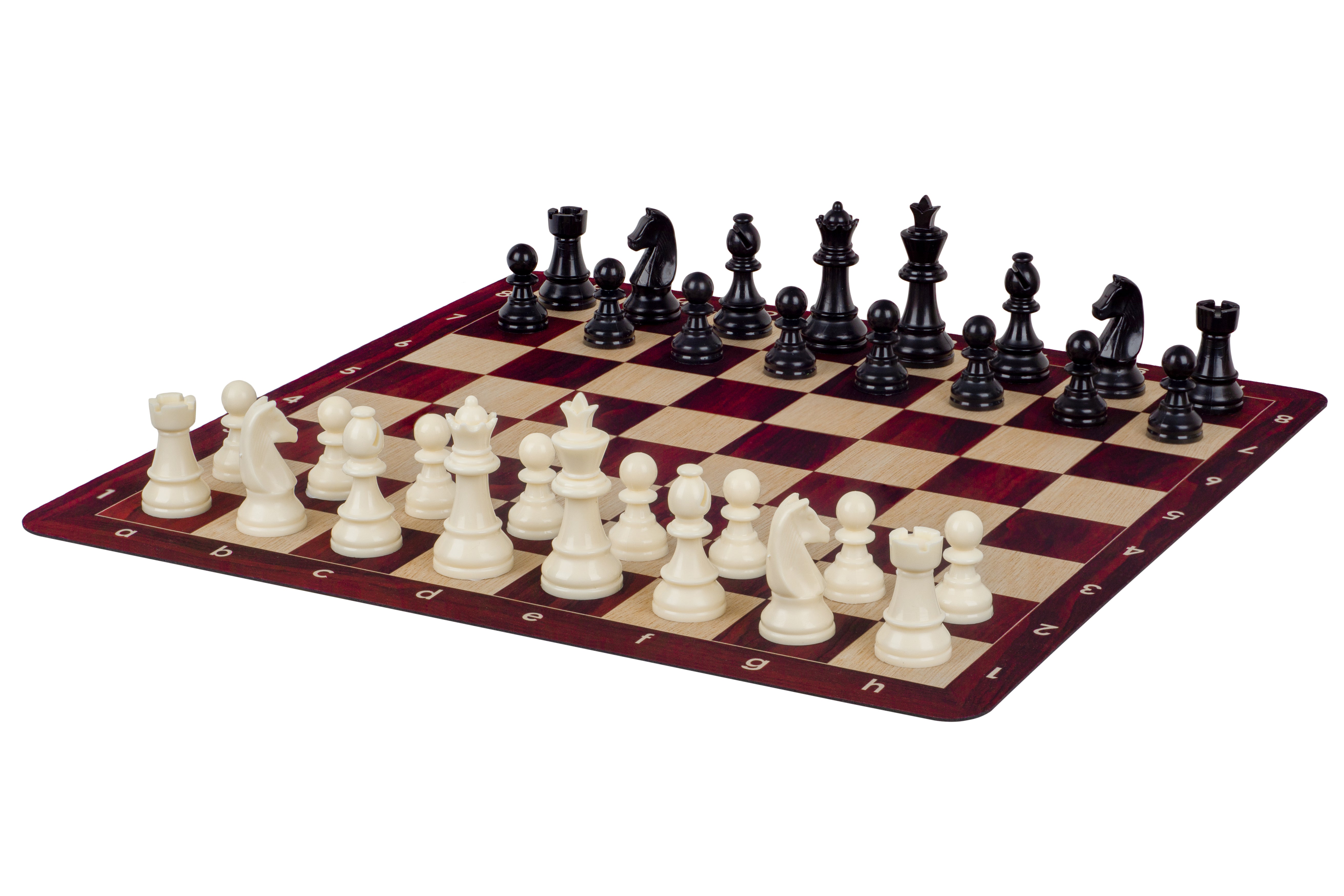 Tablero de ajedrez enrollable nº 6 (51 cm), fondo de MAHOGANIA antideslizante - a4f126d54456ab74a16ca89642b67404