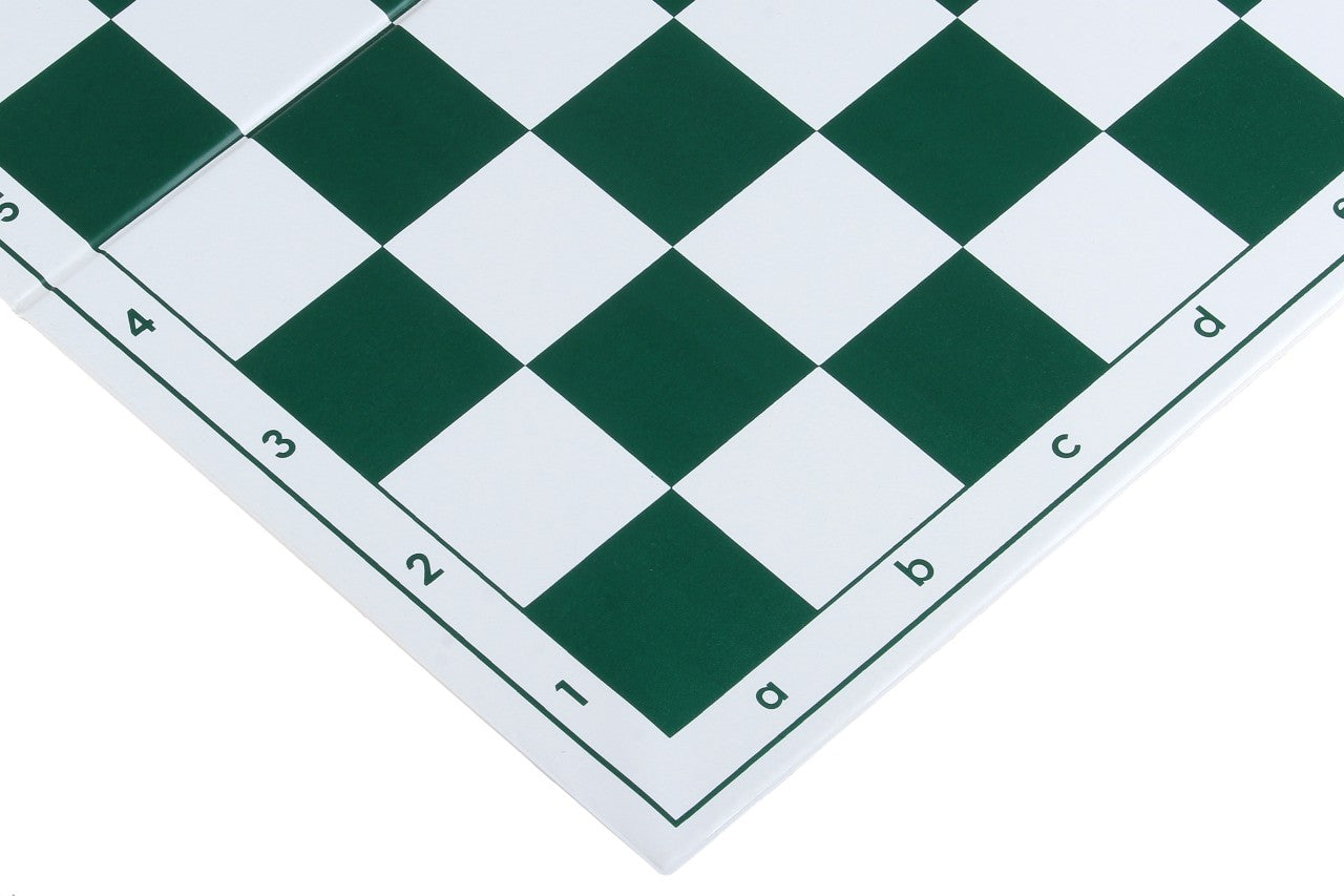Tablero de ajedrez plegable de plástico n.º 6, blanco y verde - Tablero de ajedrez plegable de plástico n.º 6, blanco y verde
