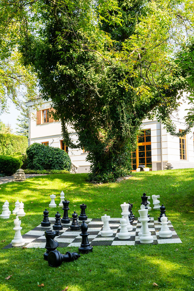 Juego de ajedrez para exterior / jardín (rey 64 cm) - figuras + tablero de ajedrez de plástico - 08333f70f652a36d8109113cc1c879a2