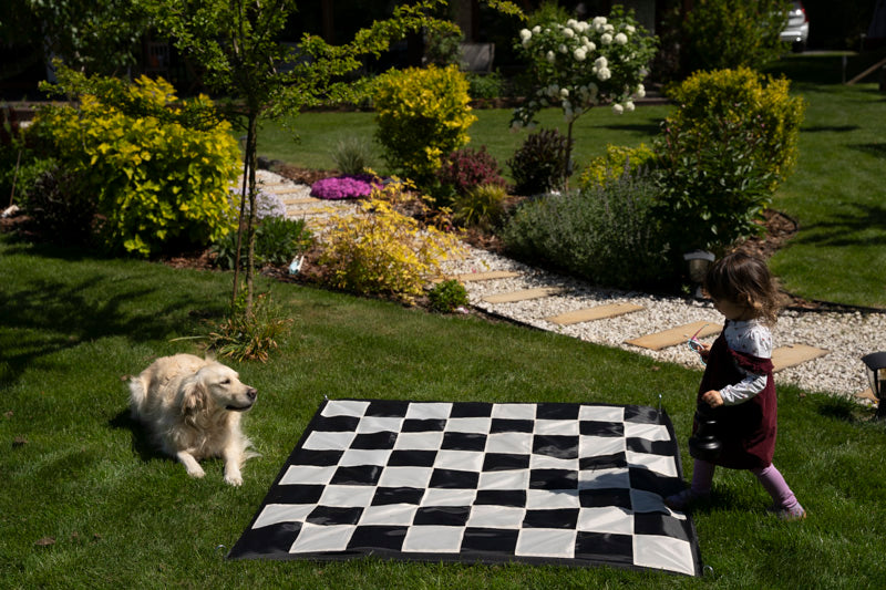 Tablero de ajedrez gigante de nylon de 15 cm cuadrados - 6a3be4891f7491a41ab2d40d45137cd6