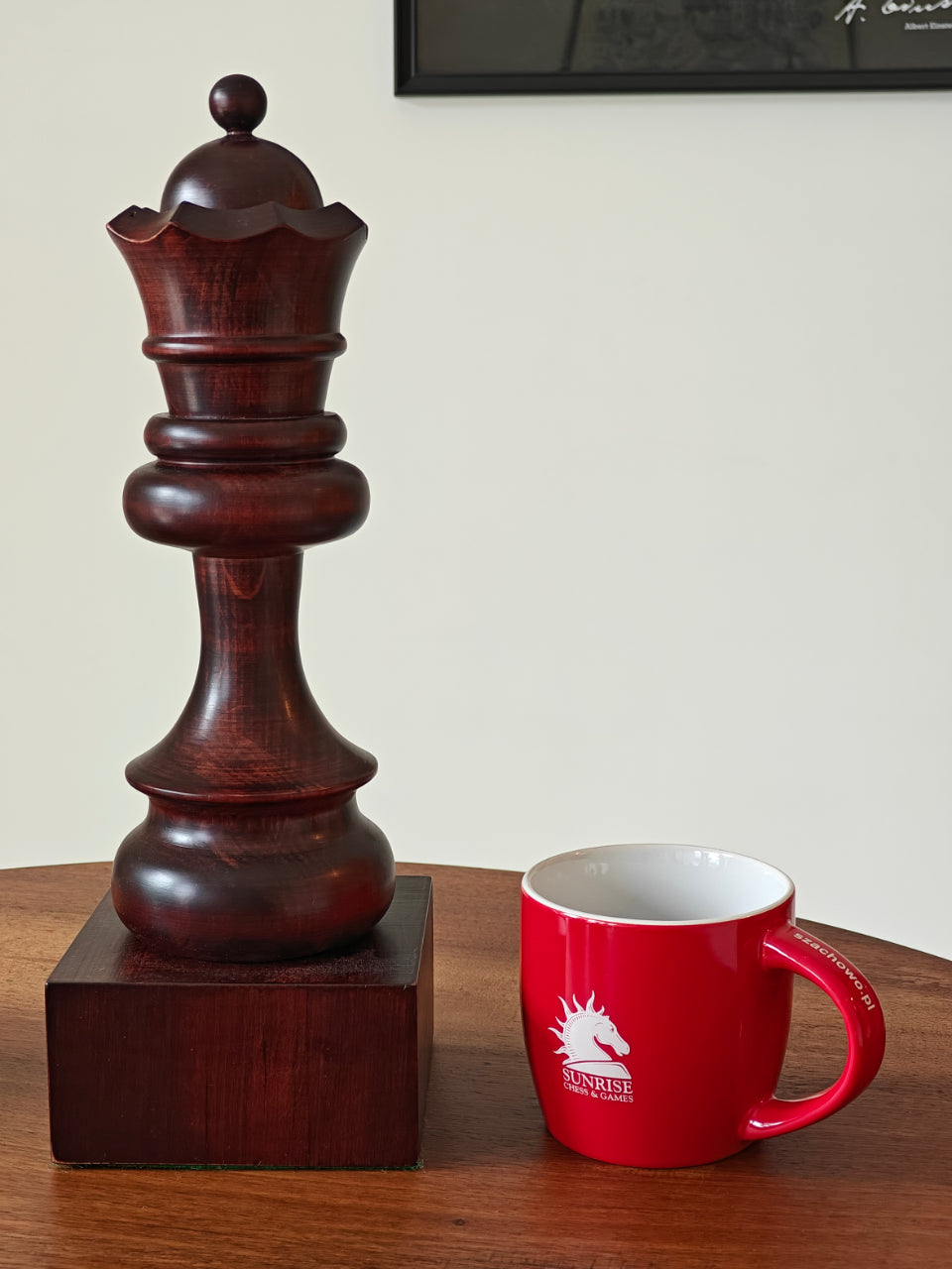 Copa de ajedrez de madera - reina negra - Copa de ajedrez de madera - reina negra