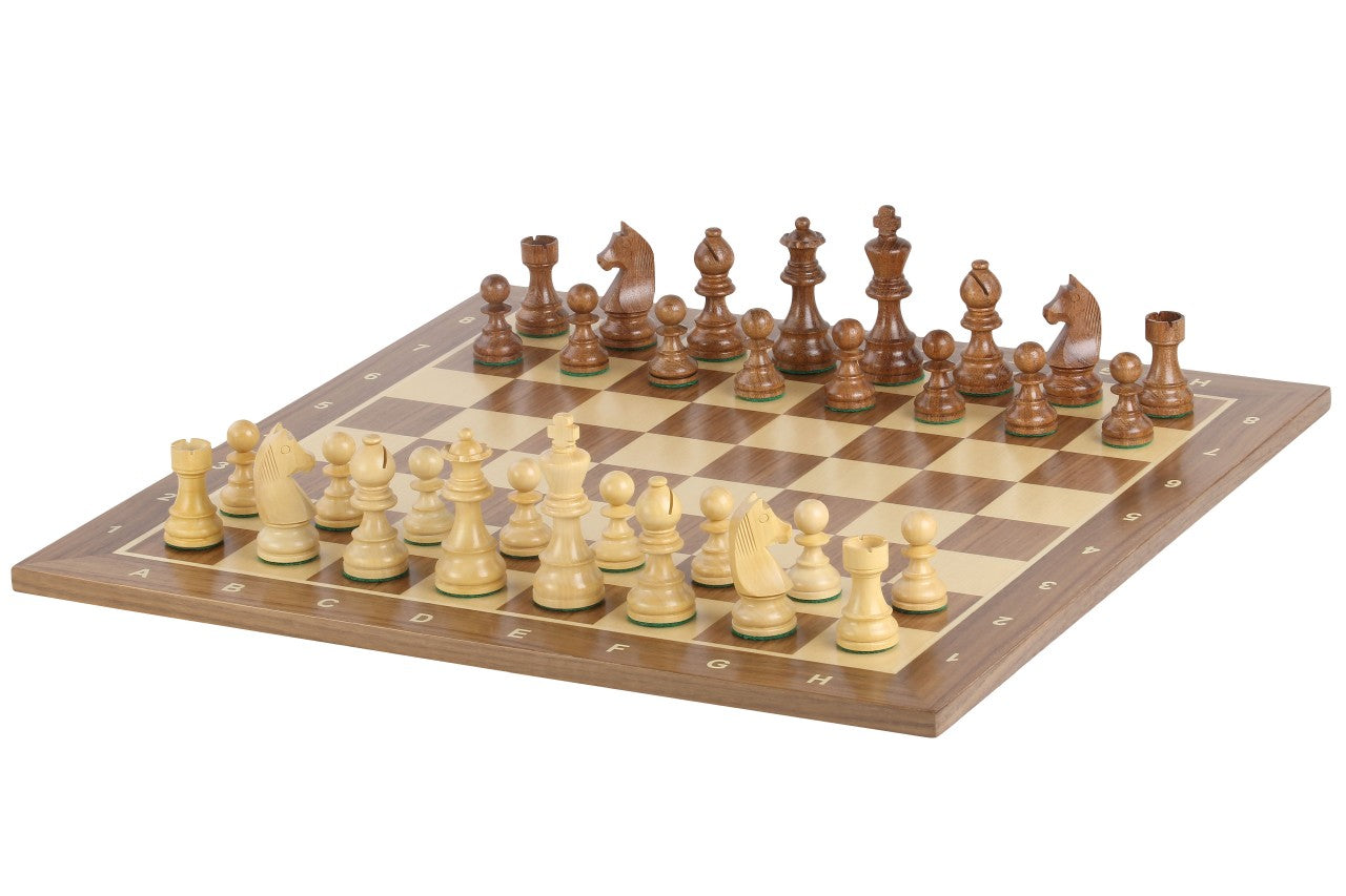Juego de ajedrez de torneo nº 5 - tablero de 50 mm + piezas de caballero alemán de 3,5 - Juego de ajedrez de torneo nº 5 - tablero de 50 mm + piezas de caballero alemán de 3,5
