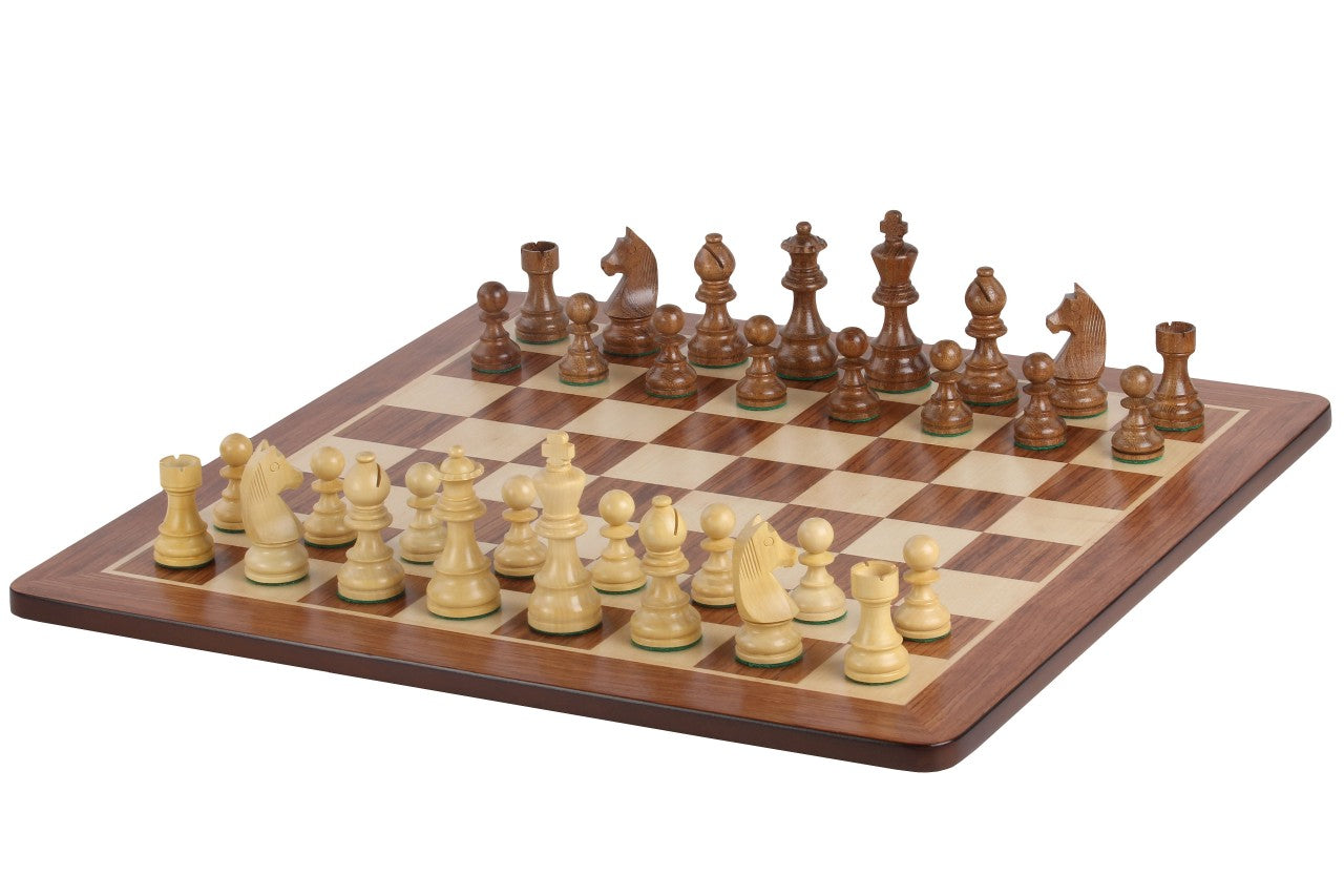 Juego de ajedrez de torneo nº 6 - tablero de 58 mm + piezas de German Knight 3,5" - Juego de ajedrez de torneo nº 6 - tablero de 58 mm + piezas de German Knight 3,5"