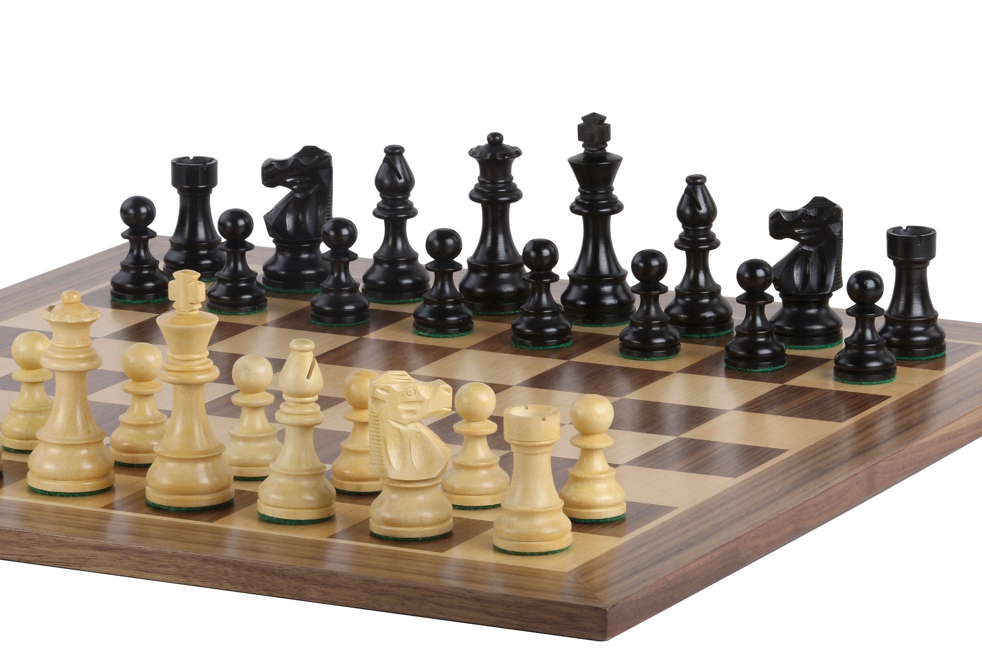 Juego de ajedrez francés Lardy (réplica) - tablero (casilla de 50 mm), piezas (rey de 90 mm) - Juego de ajedrez francés Lardy (réplica) - tablero (casilla de 50 mm), piezas (rey de 90 mm)