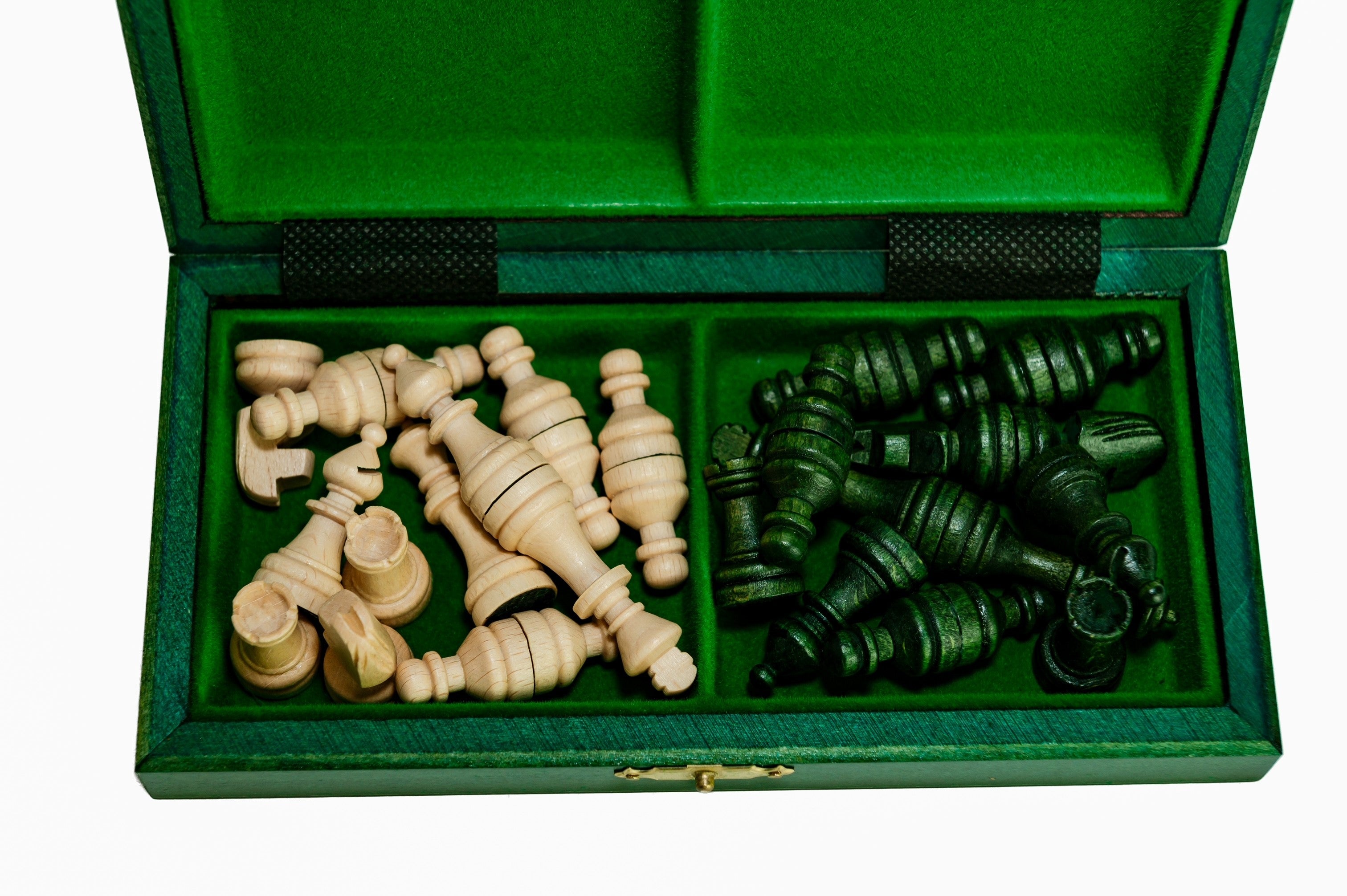 Ajedrez de madera MAGNETICO mini (20cm) - verde - cb337a9910cc1f78b1e27e4061c421a6