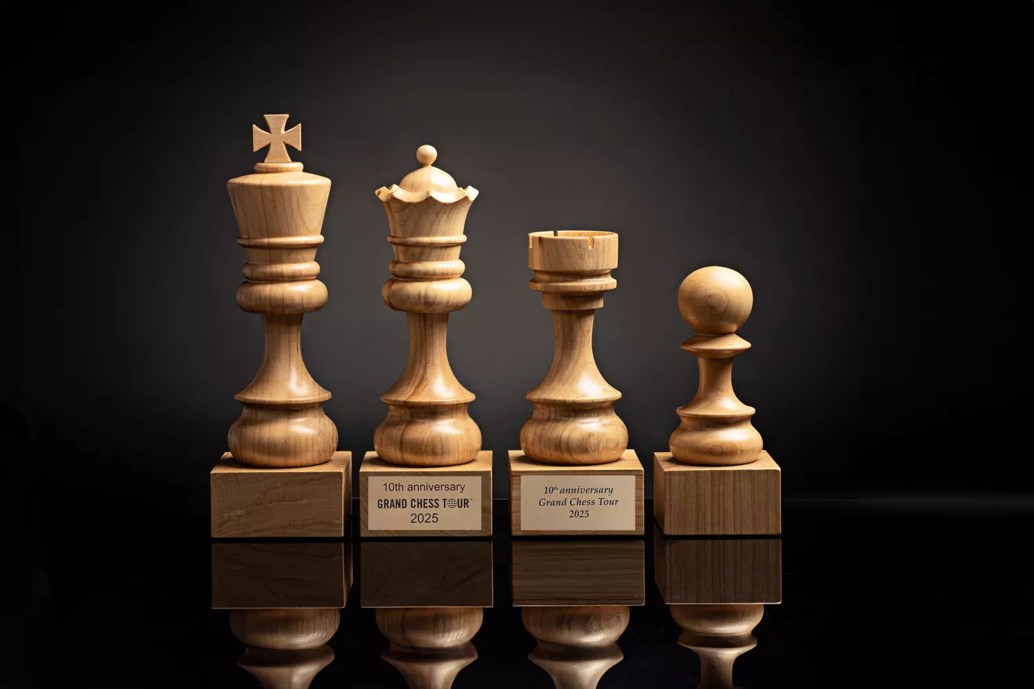 Copa de ajedrez de madera - Torre blanca - Copa de ajedrez de madera - Torre blanca