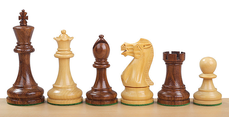 piezas de ajedrez Executive de acacia y boj, 3,5 pulgadas, talladas en madera - piezas de ajedrez Executive de acacia y boj, 3,5 pulgadas, talladas en madera