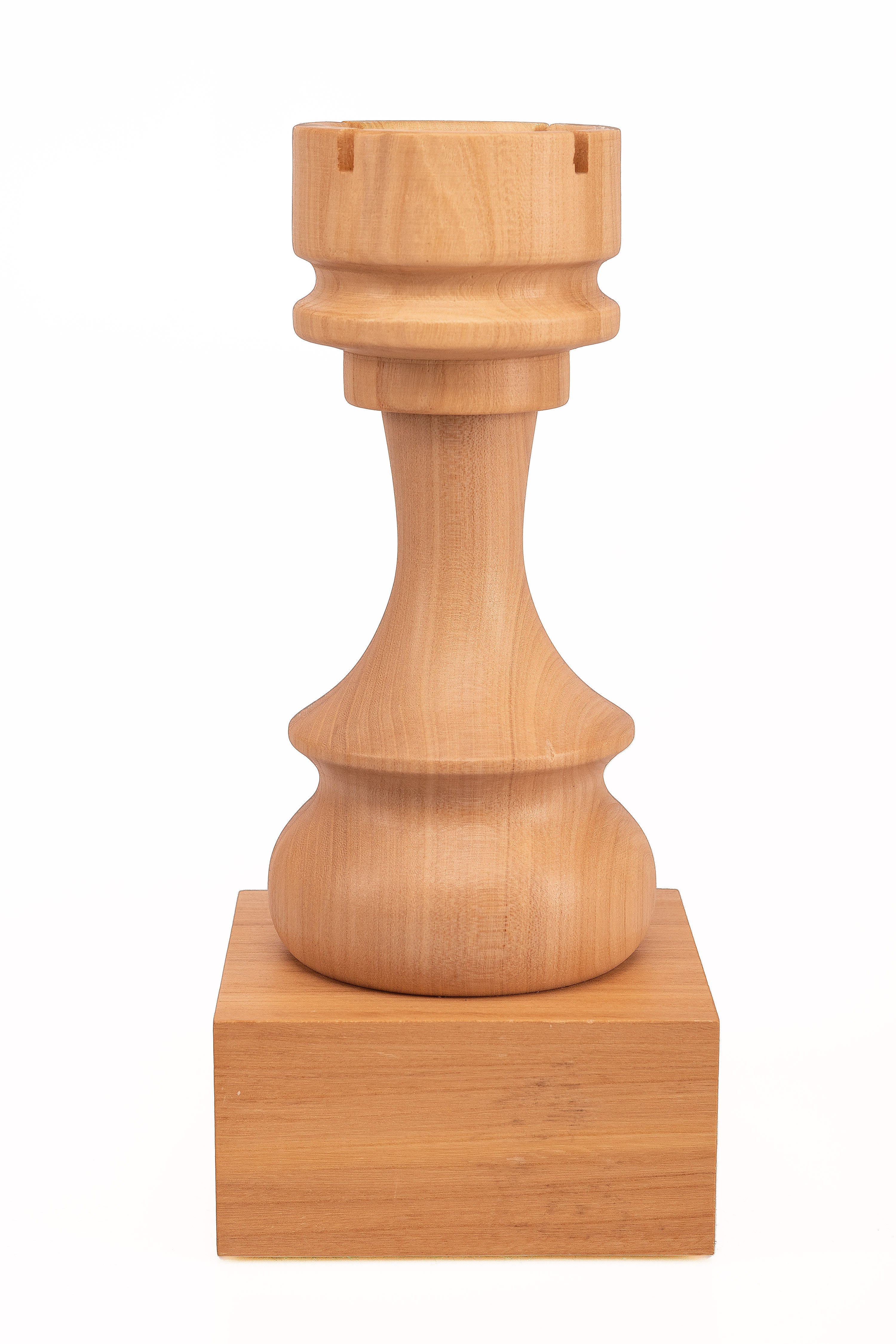 Copa de ajedrez de madera - Torre blanca - Copa de ajedrez de madera - Torre blanca