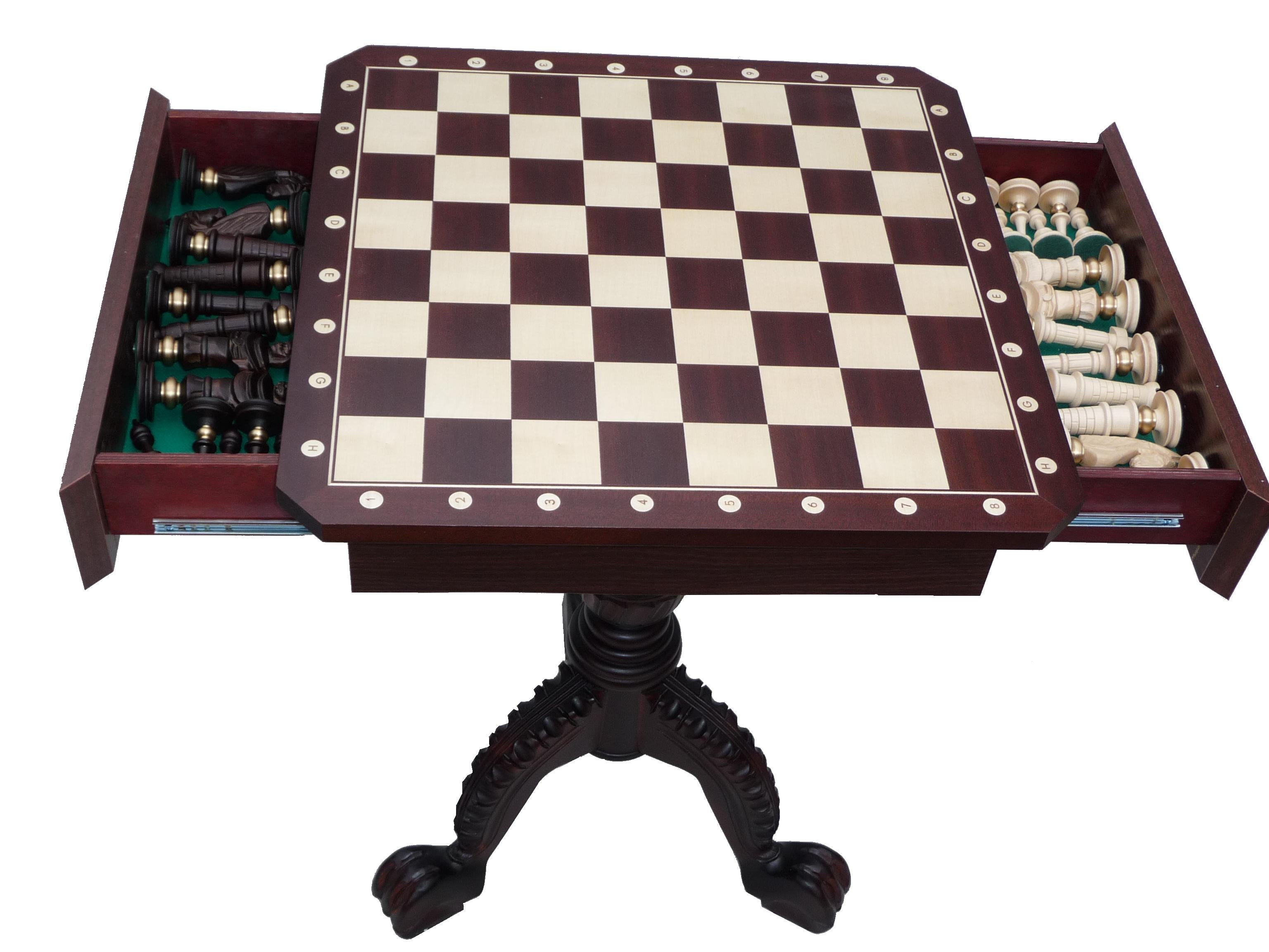 Chess table (without pieces) /total height: 75cm/ - Chess table (without pieces) /total height: 75cm/