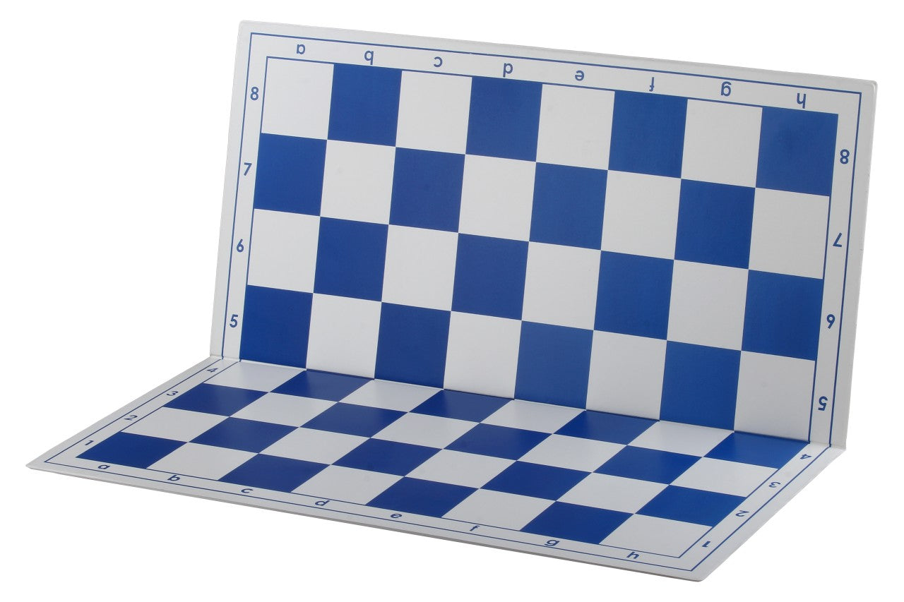 Tablero de ajedrez plegable de plástico 4+, blanco y azul - Tablero de ajedrez plegable de plástico 4+, blanco y azul
