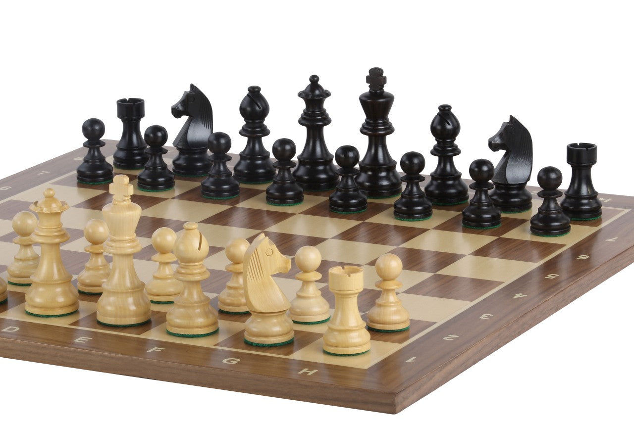 Juego de ajedrez intemporal - tablero (casilla 58mm), piezas (rey 96mm) - Juego de ajedrez intemporal - tablero (casilla 58mm), piezas (rey 96mm)