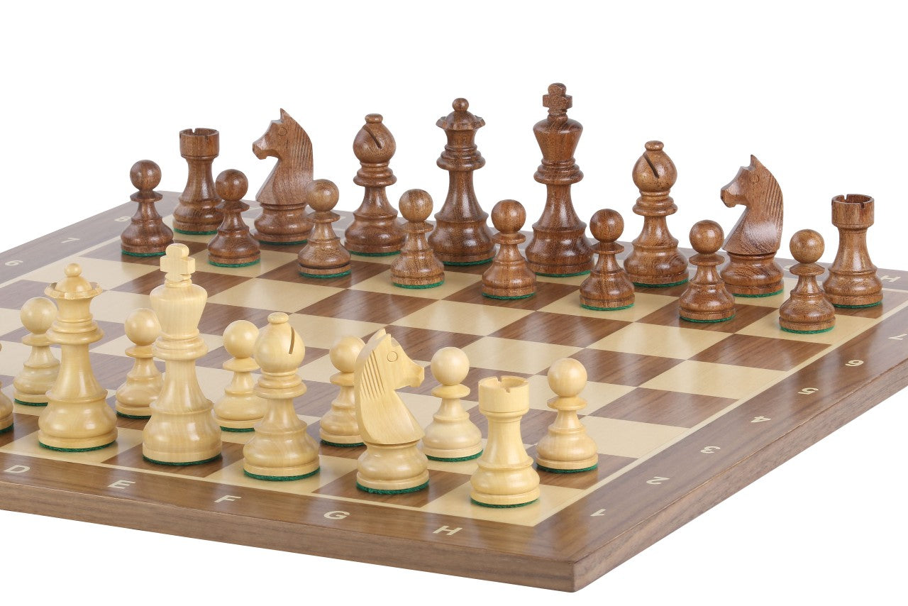 Juego de ajedrez de torneo nº 5 - tablero de 50 mm + piezas de caballero alemán de 3,5 - Juego de ajedrez de torneo nº 5 - tablero de 50 mm + piezas de caballero alemán de 3,5