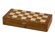 AJEDREZ MAGNÉTICO CON INCRUSTACIONES, 31 cm (caoba/arce)