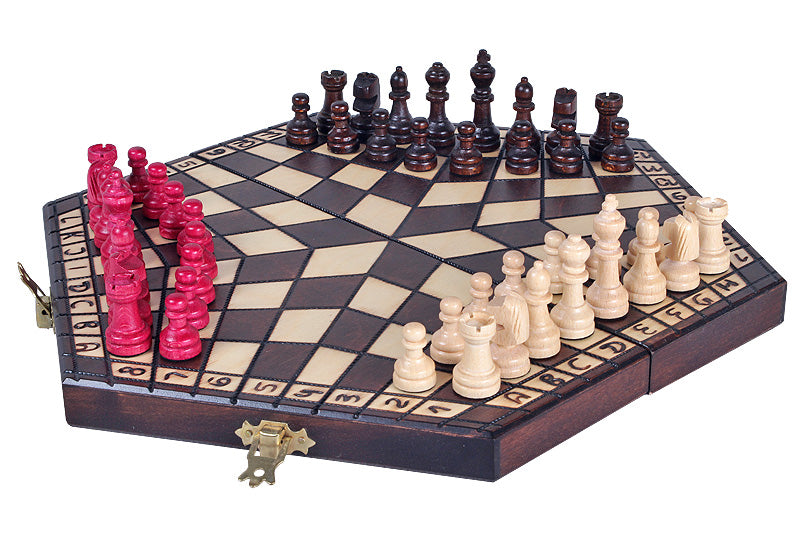 Ajedrez para tres jugadores - pequeño (tablero hexagonal de 16 cm de lado) - Ajedrez para tres jugadores - pequeño (tablero hexagonal de 16 cm de lado)
