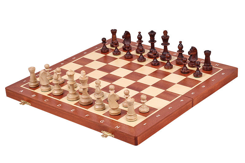 Juego de ajedrez de competición n.º 5 con incrustaciones (48 x 48 cm) - Juego de ajedrez PROFESIONAL - Juego de ajedrez de competición n.º 5 con incrustaciones (48 x 48 cm) - Juego de ajedrez PROFESIONAL