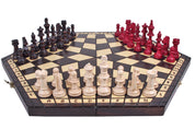 Ajedrez para tres jugadores - grande (tablero hexagonal de 26 cm de lado)