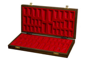 Caja de ajedrez de madera con compartimento (40 x 40 cm)