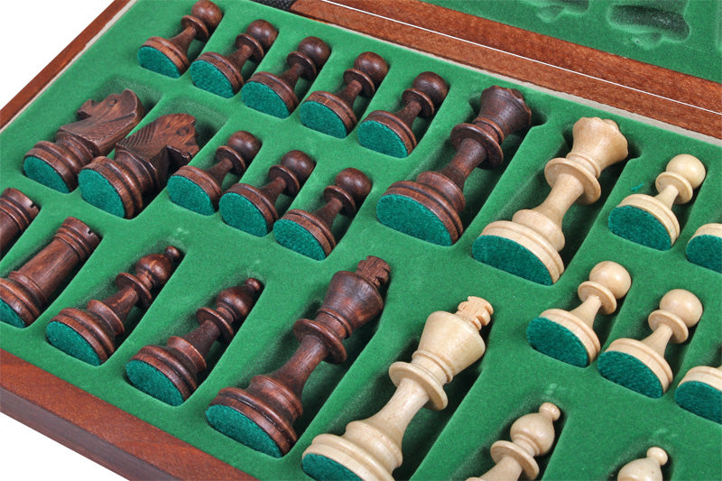 Juego de ajedrez de madera para torneos Madrid n.º 4 (42 x 42 cm), quemado y lastrado con metal - Juego de ajedrez de madera para torneos Madrid n.º 4 (42 x 42 cm), quemado y lastrado con metal