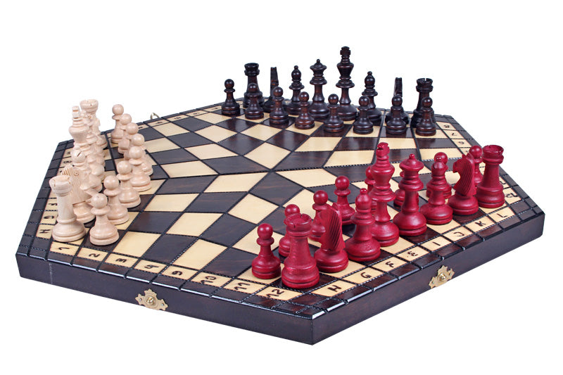 Ajedrez para tres jugadores - grande (tablero hexagonal de 26 cm de lado) - Ajedrez para tres jugadores - grande (tablero hexagonal de 26 cm de lado)