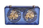 Reloj de plástico CLASSIC pequeño, azul transparente