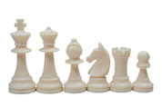 piezas de ajedrez Staunton n.º 6, color crema y negro (rey de 96 mm)